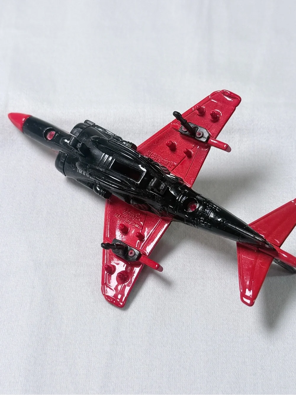 Marvel Spider-Man Diecast Toy Jet Airplane Red/Black Vintage 2004